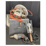 3 tools - Skilsaw, reversible chuck drill & treble