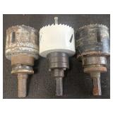 (3) Hole saws 2.25 & 2.5in