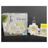 Hobby Lobby Daises soap dispenser & sponge holder