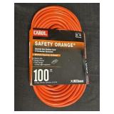 Carol 100ft safety orange extension cord, new