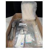 Various size ZIP Ties, white, gray and black