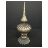Silver Gray Brown Mercury Glass Table Finial