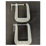 (2) Adjustable C-Clamps 4.75in long