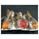 (6) Artificial decorative birds 4in