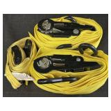 (3) Variety sized ratchet straps w/ double J-hooks