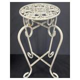 16.25' white metal folding plant stand