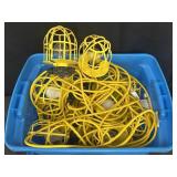 Plastic Cage Light String w/ Blue Tote