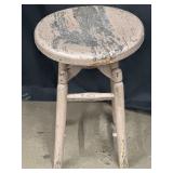 22' wooden & metal stool, swivels