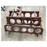 Wooden wine rack