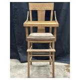 Wooden High Chair w/ Tray