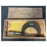 Lufkin Outside Micrometer in original wood slide