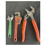 Variety of wrenches - pipe & adjustable wrenches