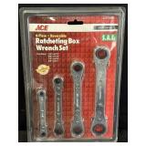 Ace 4 Pc. Ratcheting Box Wrench Set S.A.E.