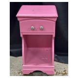 26' Wooden Pink Night Stand w/ Drawer