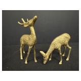 Brass Deer Figurines