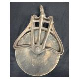 Primitive Wood & Cast Iron Pulley