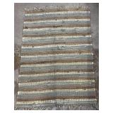 Cotton flatweave rag rug 22 x 48in