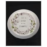 Life is Better in the Country Enamel Tray
