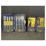 Irwin Spade Bit & Drill Bit Set in Plastic Cases