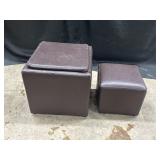 Brown Nesting Ottoman