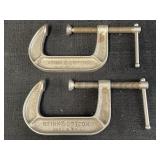 (2) Brink & Cotton C-Clamps 3.25in long jaw