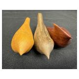 (3) Wooden Birds