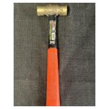 Grip 1LB Fiberglass Brass Hammer