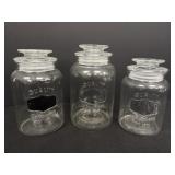 (3) Quality Glass Canister Sets