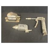 Air wrench & orbital sander & pistol grip grease