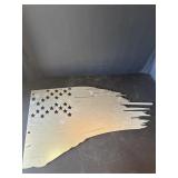 (2) Diecut Metal Abstract Flag