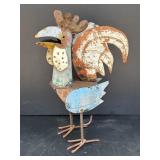 17" Mexican folk art metal rooster