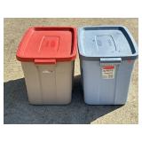 2 Rubbermaid Roughneck Totes 18gal
