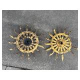 2- 18.75" steel rotary hoe wheels