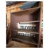 3 shelf wooden shelving unit