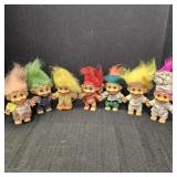 (7) Vintage Troll Dolls