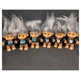 (6) Russ Berrie Troll Dolls novelty/gag milestone