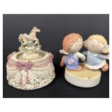 (2) Horse & two children dancing music boxes