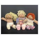 (3) Coleco Cabbage Patch Kids dolls