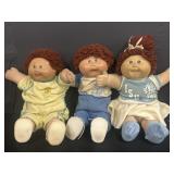 (3) Coleco Cabbage Patch Kids dolls ISU fan dolls