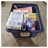 Rubbermaid File Tote w/ Variety of Light Bulbs