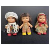 2- 3.5" Uneeda Pee Wee dolls