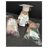 3 Precious Moments 8in dolls by Linda Rick - Happy