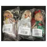 3 Precious Moments 8in dolls by Linda Rick - Happy