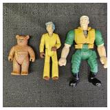 Vintage Action Figures: Ewok, Jack, & Major Chip