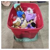 HOMZ Storage Bin Filled w/ Stuffed Animal Toys