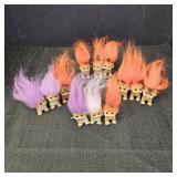 (12) VTG Russ Berrie "Crawling Baby" Troll Dolls