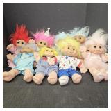 (8) Variety of Troll Plushy Dolls