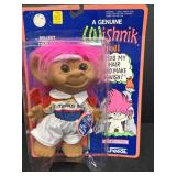 Uneeda "Wishnik" troll doll in original blister