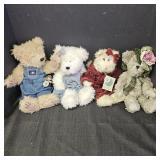 (4) BOYDS Bears & Friends Plush Animals