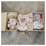(3) Bearly People Teddy Bears